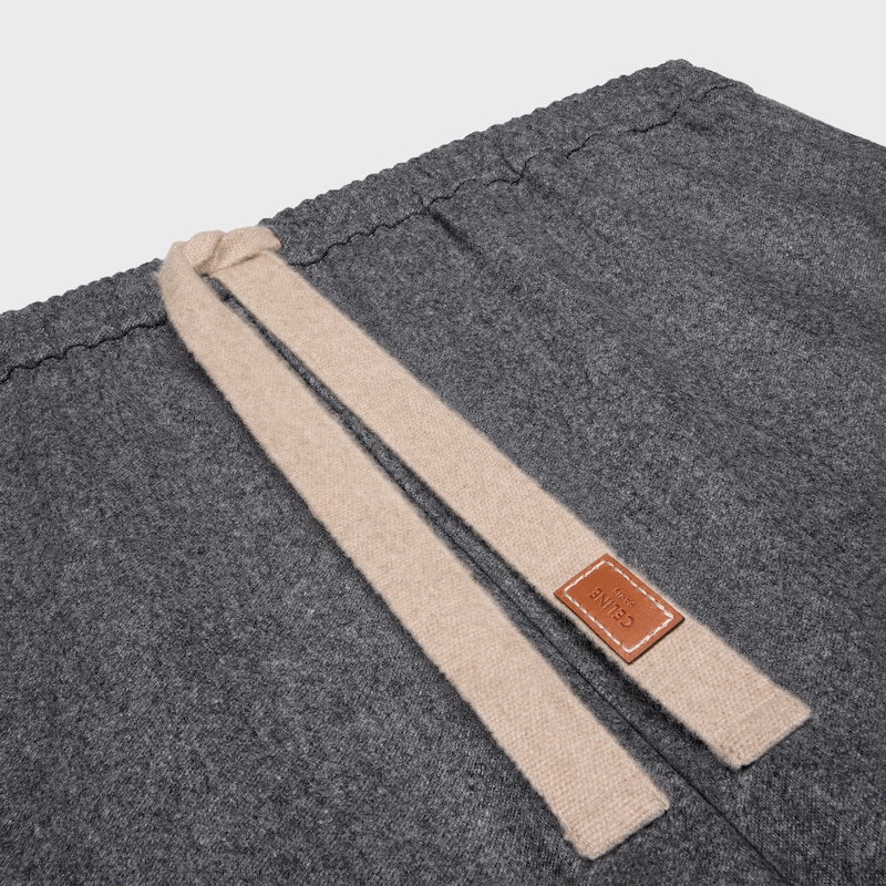 pantalon à cordon en flanelle de cachemire