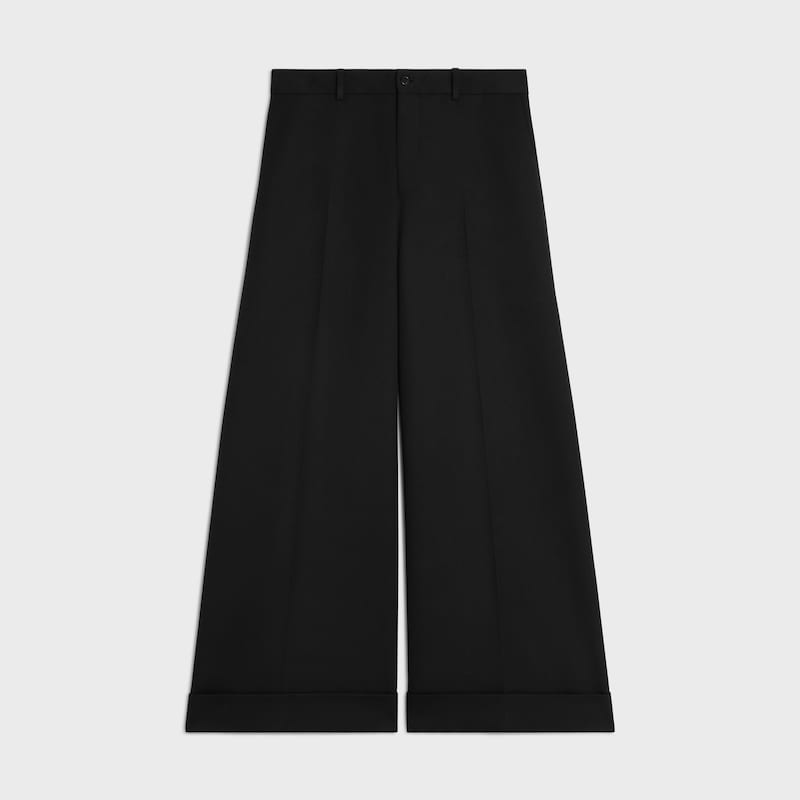 pantalon de dock en gabardine de laine et mohair