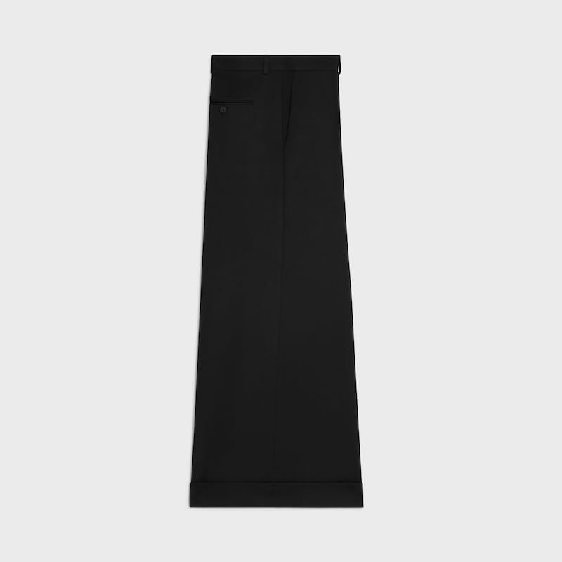pantalon de dock en gabardine de laine et mohair