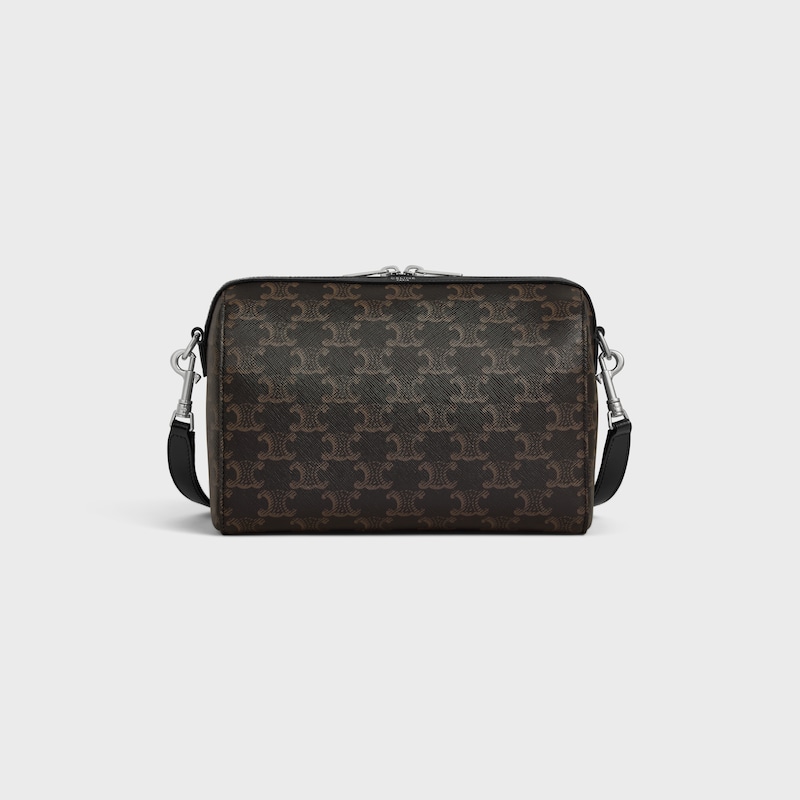 mini boston en toile triomphe et cuir de veau