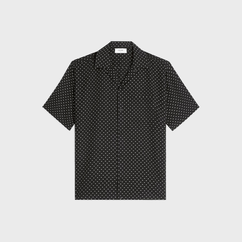 chemise hawaïenne en viscose imprimée