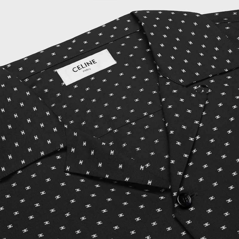 chemise hawaïenne en viscose imprimée