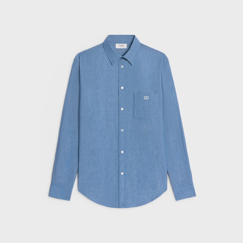 chemise ample en coton chambray