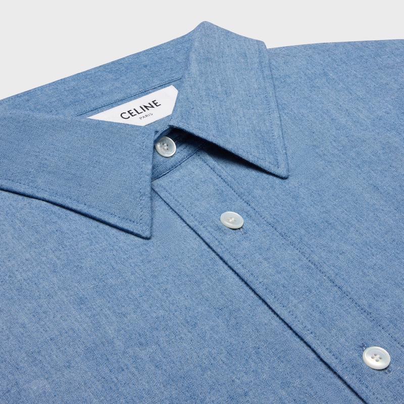 chemise ample en coton chambray