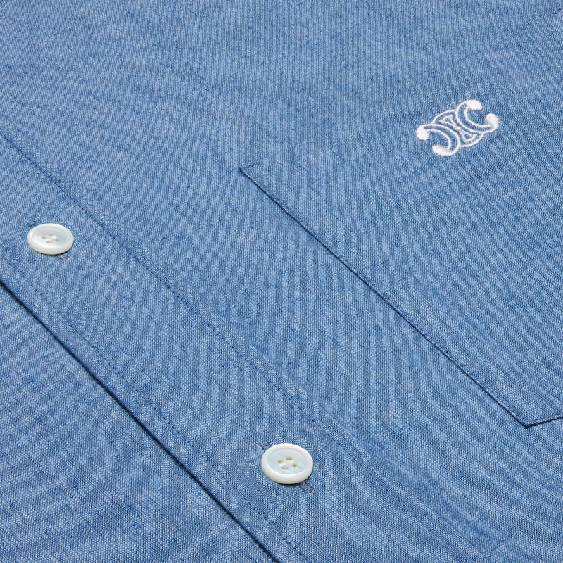 chemise ample en coton chambray