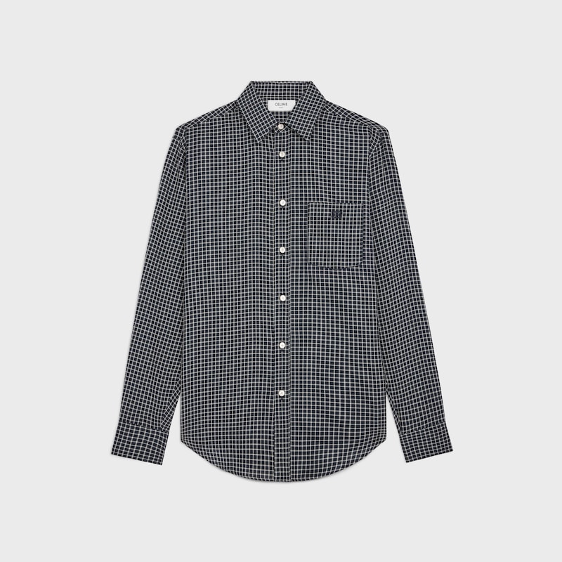 chemise ample en coton à carreaux