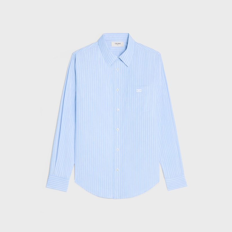chemise ample en popeline de coton rayée