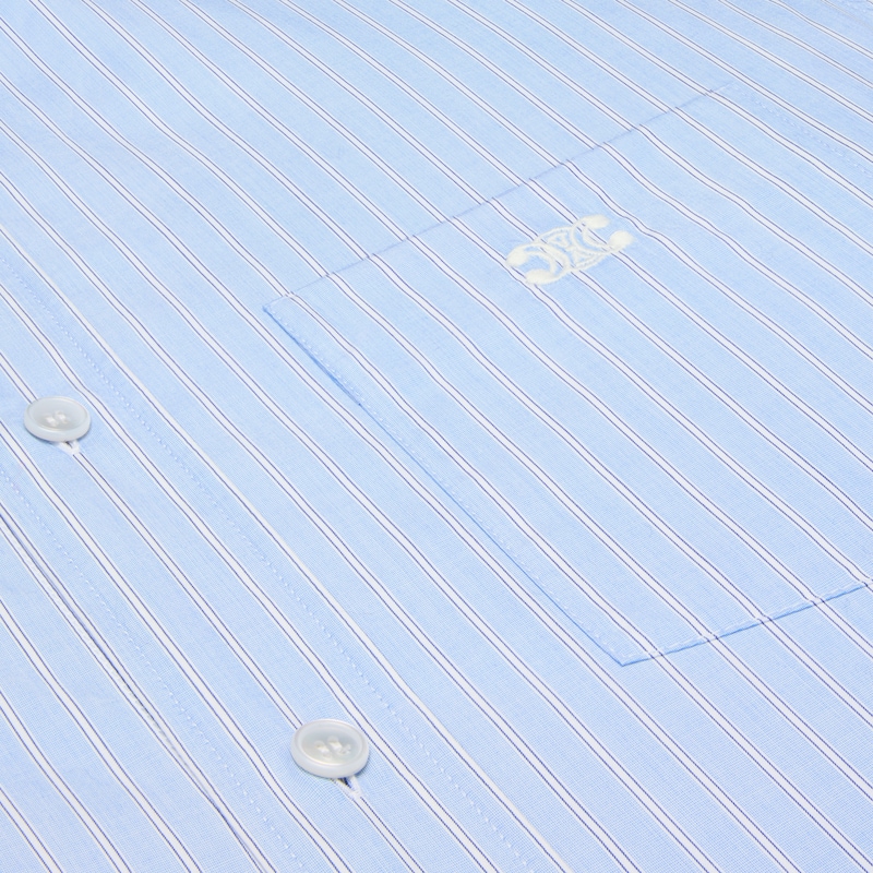 chemise ample en popeline de coton rayée