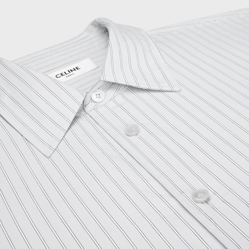 chemise ample en popeline de coton rayée