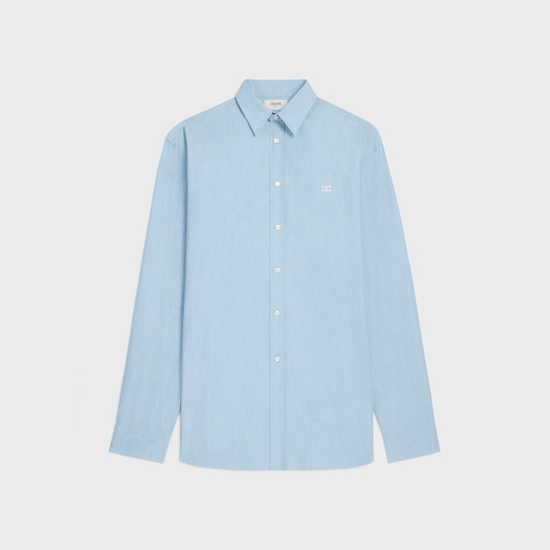 chemise décontractée en coton chambray