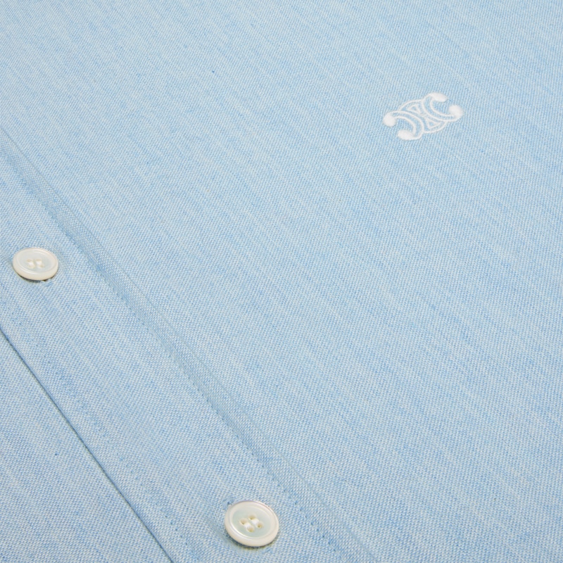 chemise décontractée en coton chambray