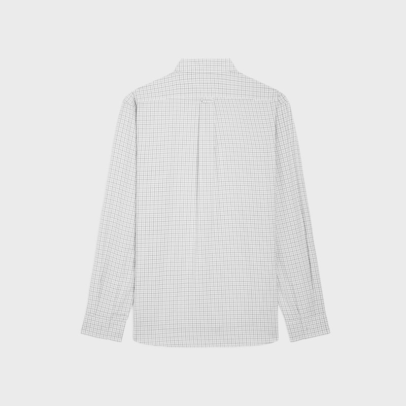chemise décontractée en sergé de coton à carreaux
