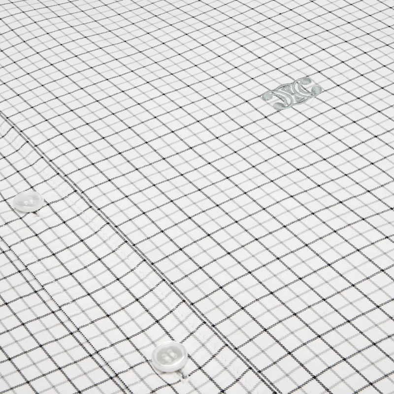 chemise décontractée en sergé de coton à carreaux