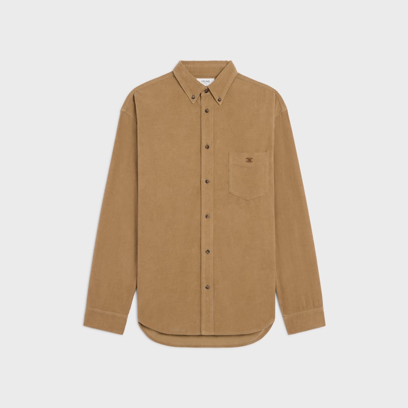 chemise décontractée en velours côtelé