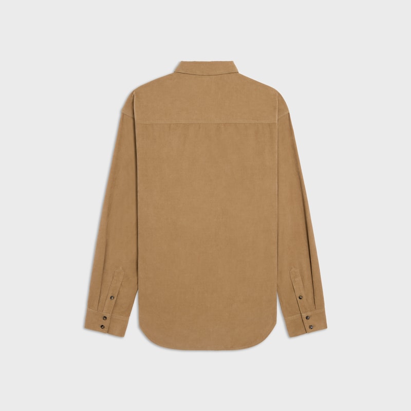 chemise décontractée en velours côtelé