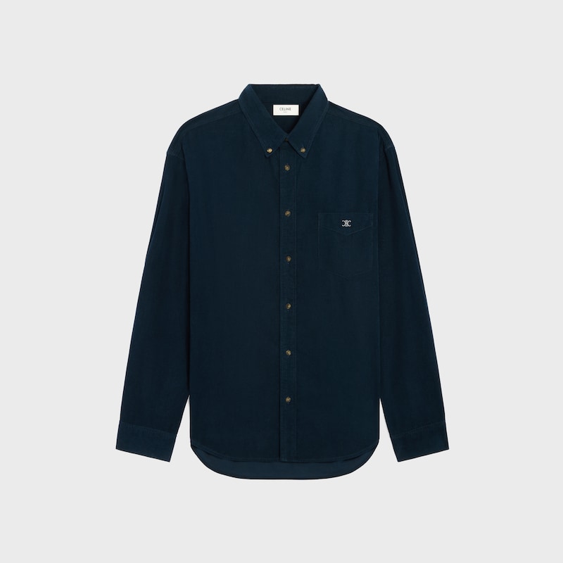 chemise décontractée en velours côtelé