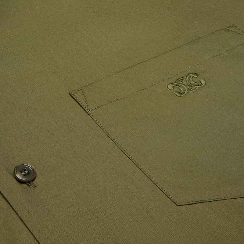 chemise de bowling en popeline de coton