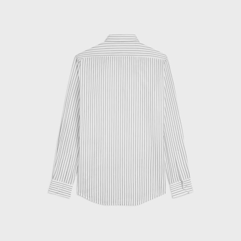 chemise classique en coton À rayures