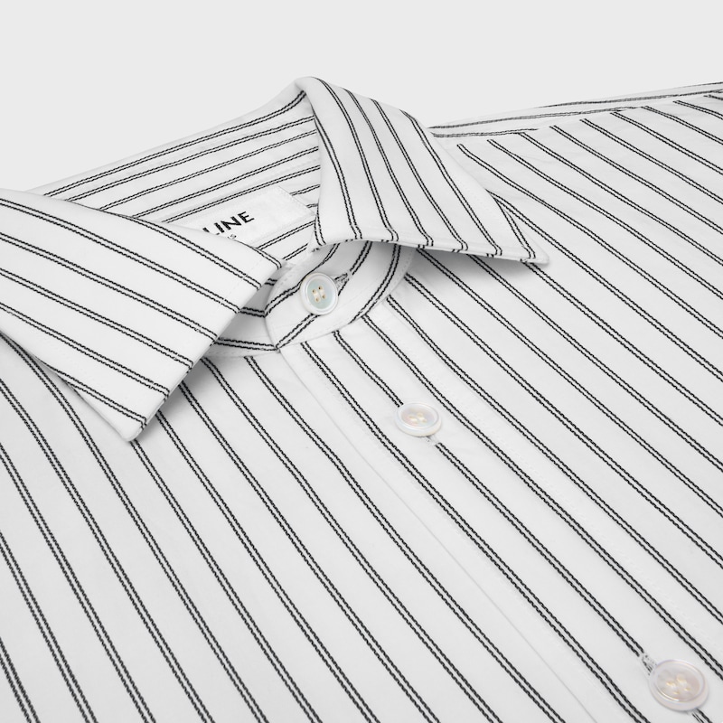 chemise classique en coton À rayures