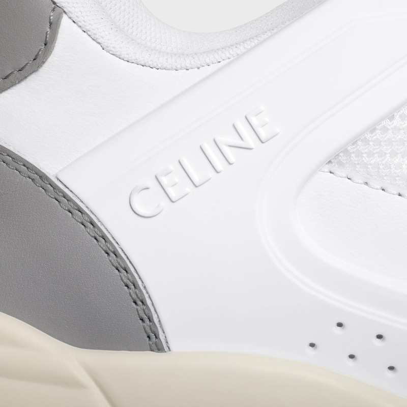baskets basses à lacets celine ct-09 en cuir de veau et mesh