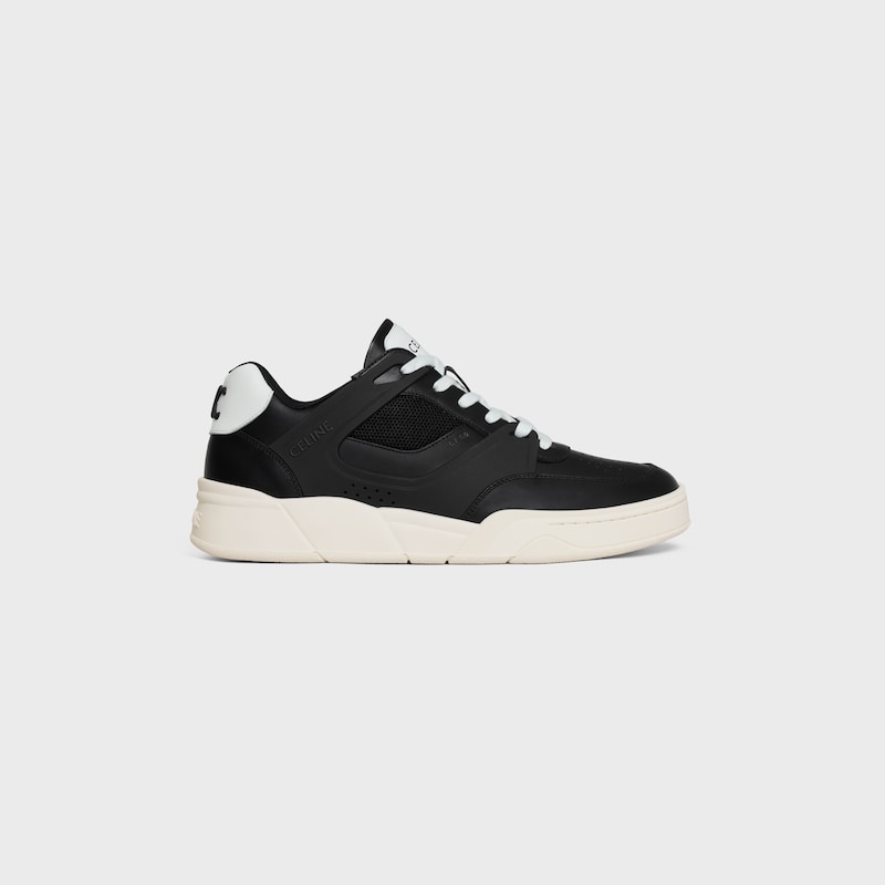 baskets basses à lacets celine ct-09 en cuir de veau et mesh