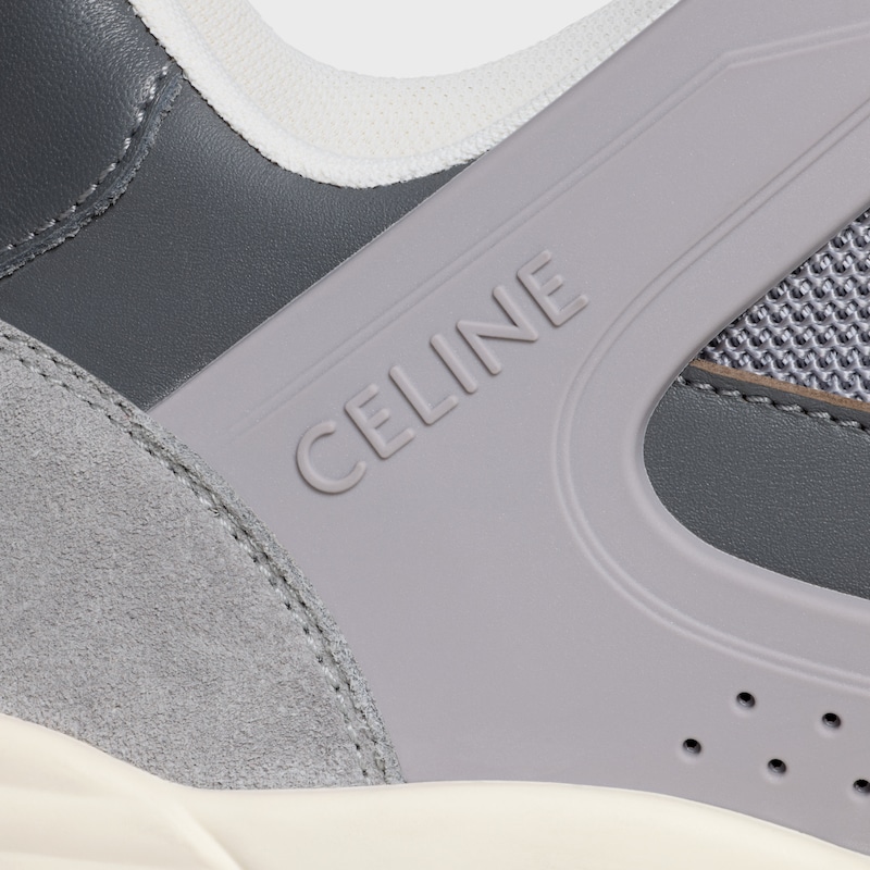 baskets basses à lacets celine ct-09 en daim veau et mesh