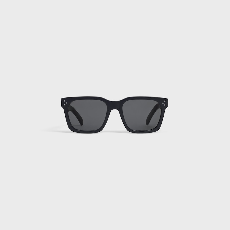 lunettes de soleil à monture noire 45 en acétate
