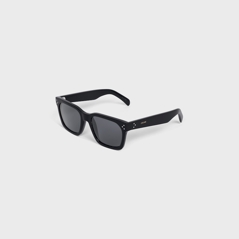 lunettes de soleil à monture noire 45 en acétate