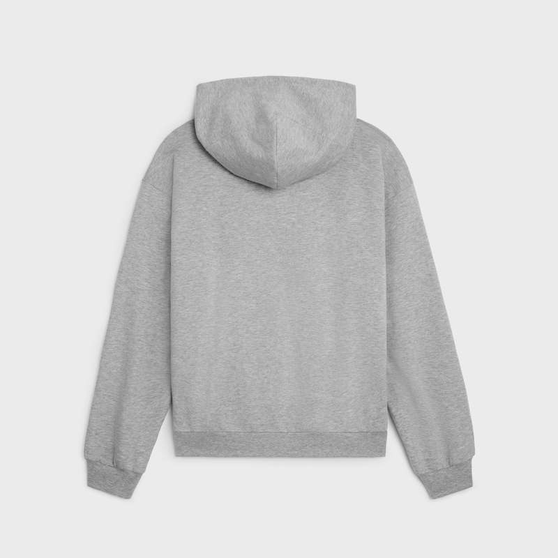 sweat à capuche zippé ample triomphe en cachemire et coton