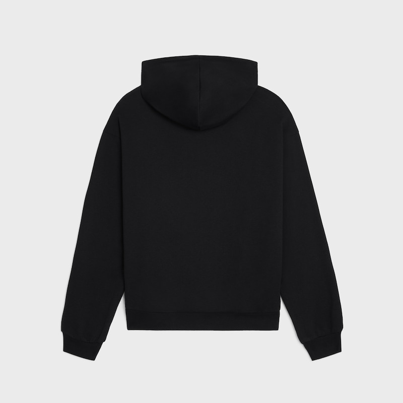 sweat à capuche zippé ample triomphe en cachemire et coton