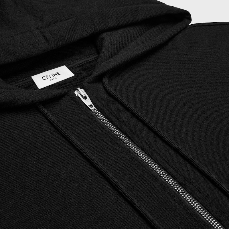 sweat à capuche zippé ample triomphe en cachemire et coton