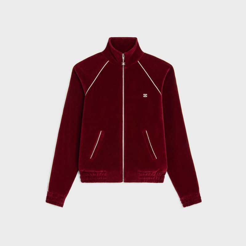 veste de survêtement triomphe en jersey de velours