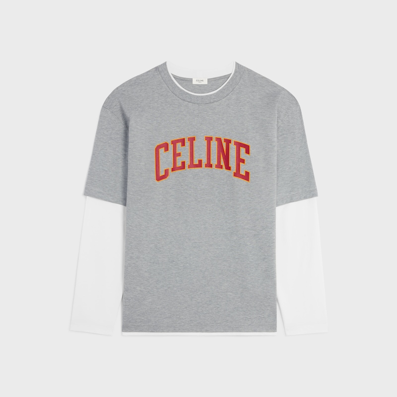 t-shirt à manches longues en jersey de coton