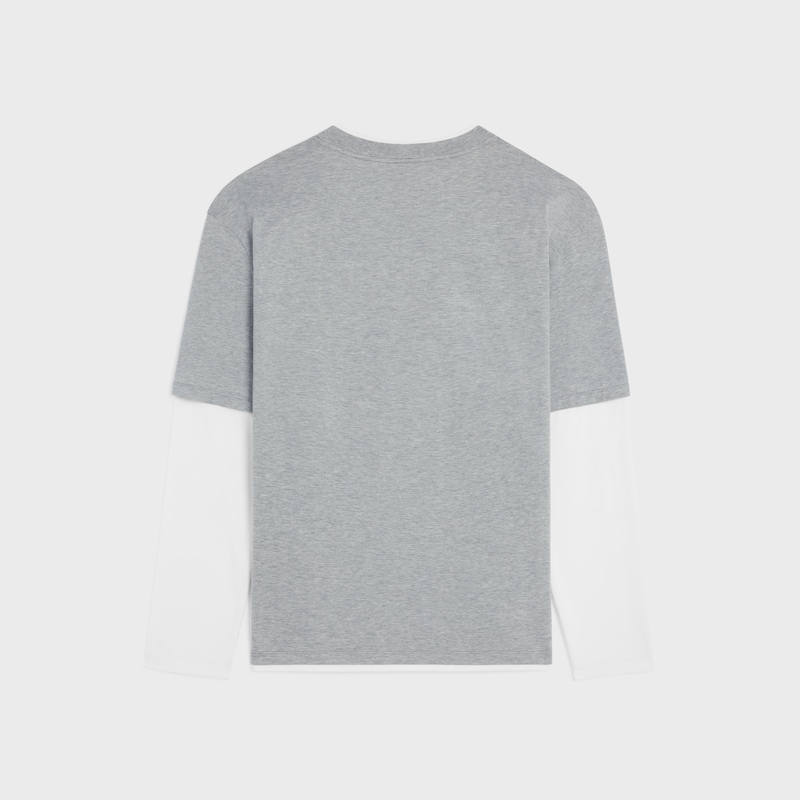 t-shirt à manches longues en jersey de coton