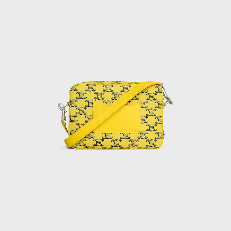 petit sac messager en toile triomphe et peau de veau