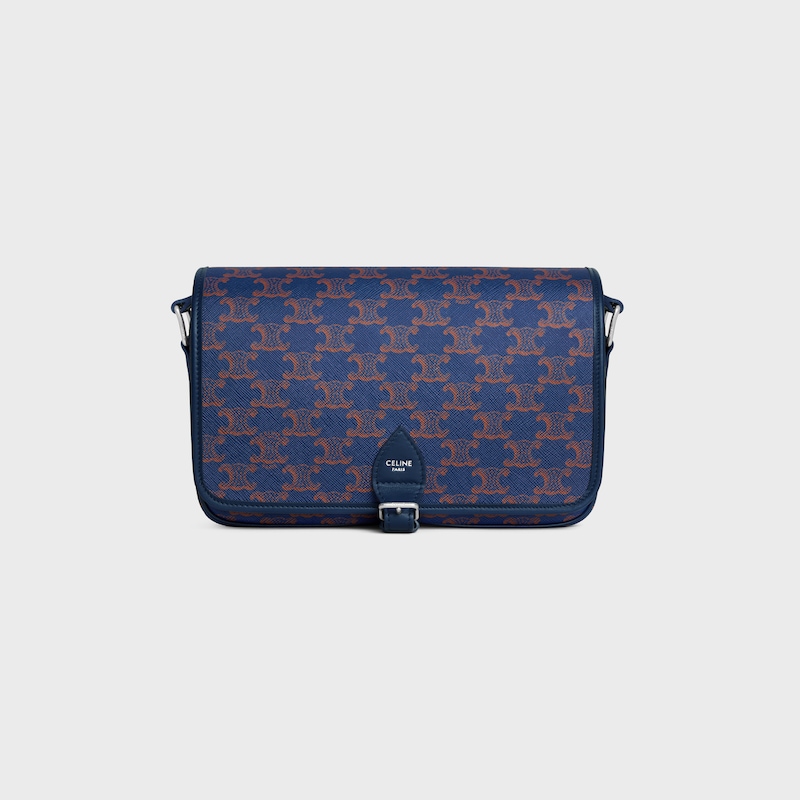 petit sac messager folco en toile triomphe et cuir de veau