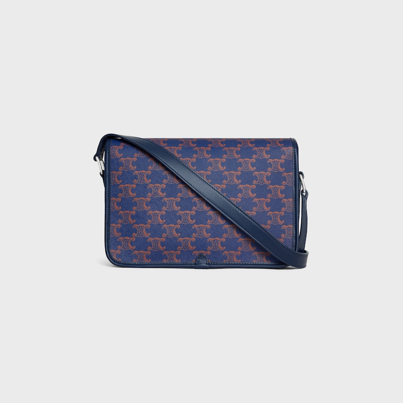 petit sac messager folco en toile triomphe et cuir de veau