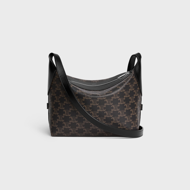 sac bandouliÈre harry en toile triomphe et cuir de veau