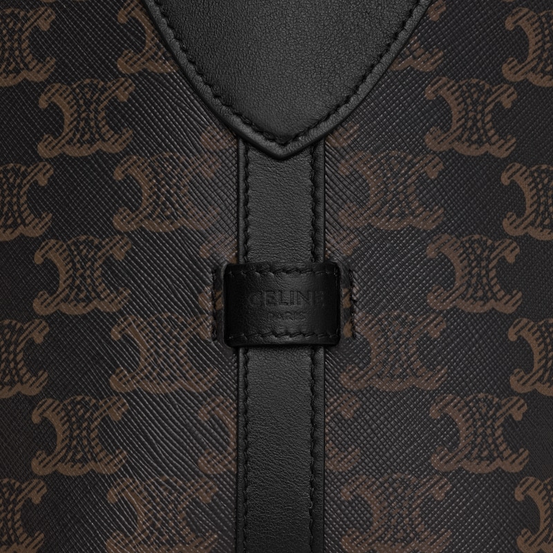 sac bandouliÈre harry en toile triomphe et cuir de veau