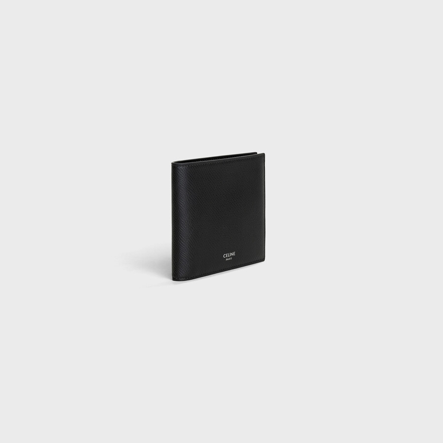 porte-cartes pliable en cuir de veau grainé